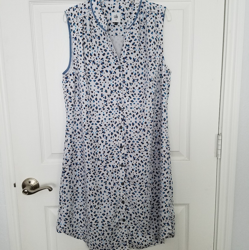 Cabi Leopard Print Shirtdress, Medium
